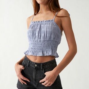 PACSUN gingham style top 💙 ** NEVER BEEN WORN**